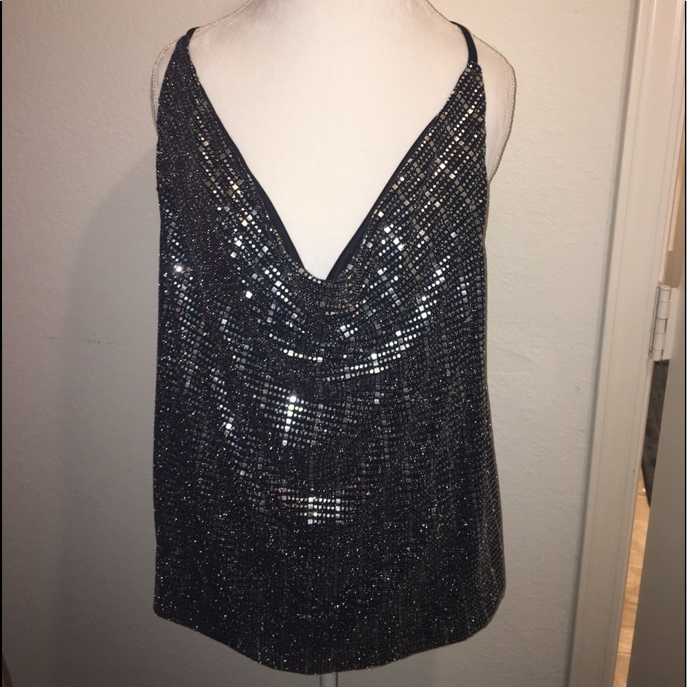 Women’s size 18/20 black sequin low cut tank